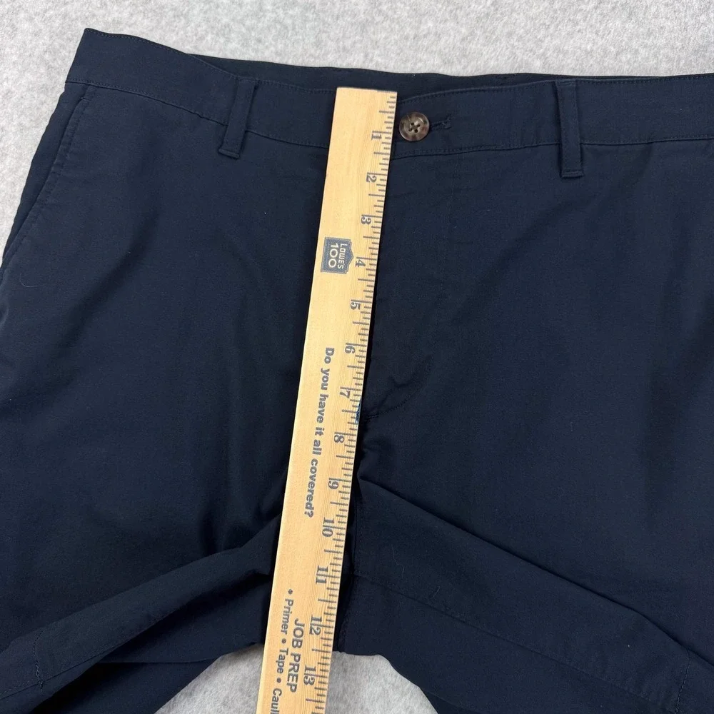 Faherty Reserve Shorts Mens 32 Navy Blue Golf Coolmax Stretch Chino Casual 34x8
